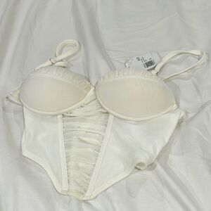 Forever 21 Cream Corset Bra